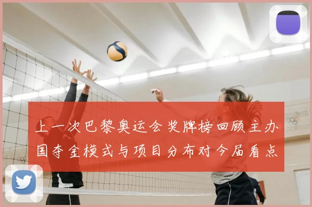上一次巴黎奥运会奖牌榜回顾主办国夺金模式与项目分布对今届看点影响